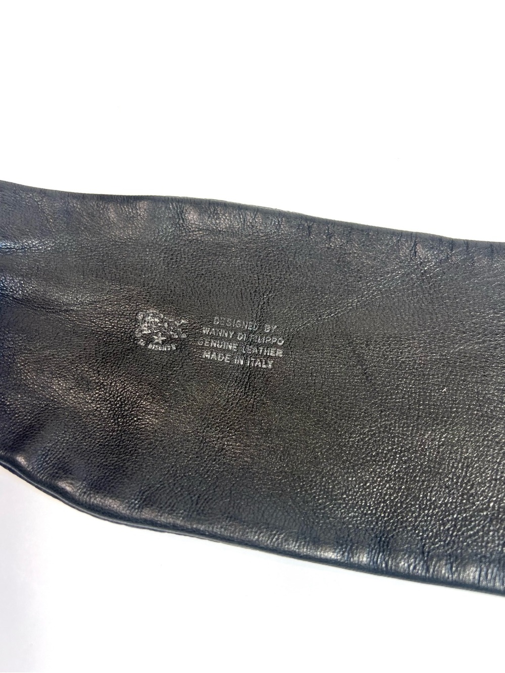 Vintage Il Bisonte Leather Tie Belt Black - Picture 7 of 12